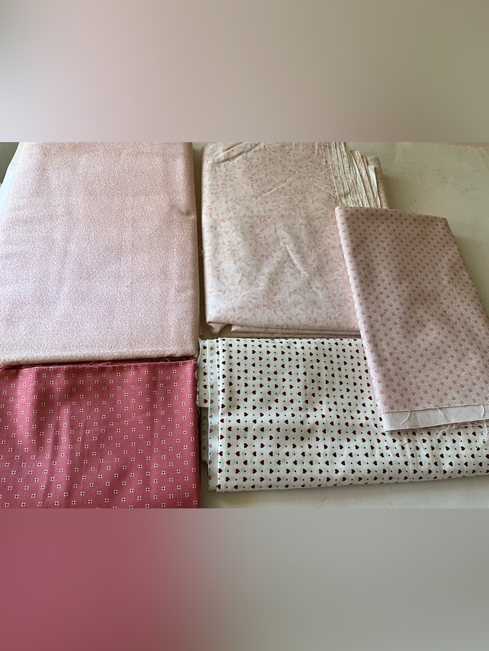 Quilting Sewing Craft Material Lot Vintage Cranston Windham Marcus Peach Paisley
